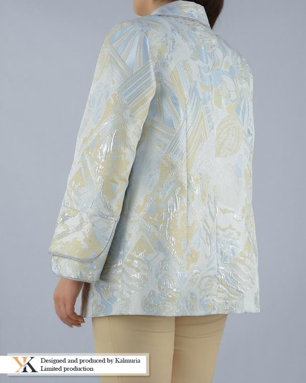 کت ژاکارد طرح برگ کرم کد KCT0015