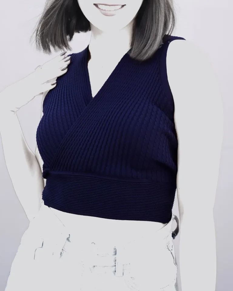 تاپ زنانه مدل ضربدری کدKCR0017