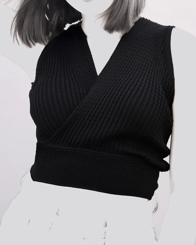 تاپ زنانه مدل ضربدری کدKCR0017